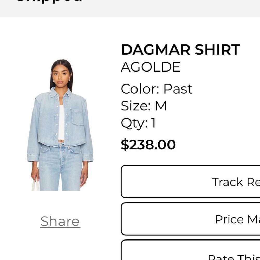 Agolde Dagmar Denim shirt/jacket